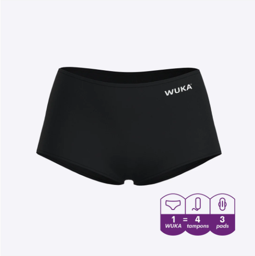 WUKA Stretch Boxer Short A talle medio flujo abundanteNegro - L-3XL
